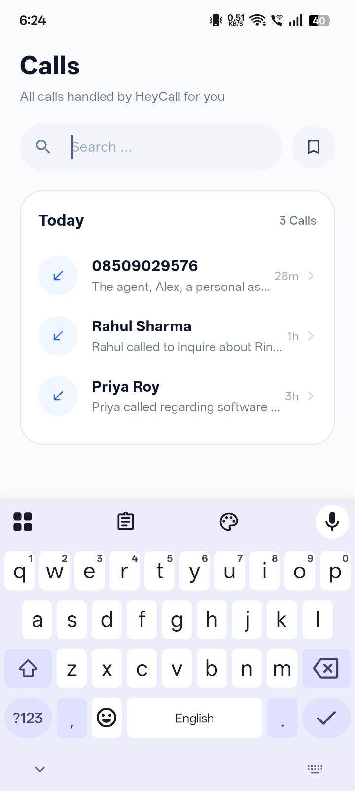 HeyCall Voice Recording Playback